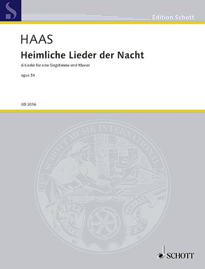 J. Haas: Heimliche Lieder der Nacht op. 54