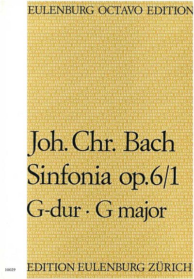 J.C. Bach: Sinfonia G-Dur op. 6/1, Kamo (Part.)