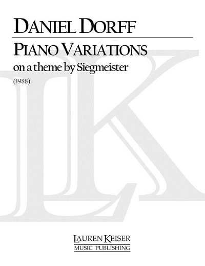 D. Dorff: Piano Variations on a Theme by Siegmeister, Klav