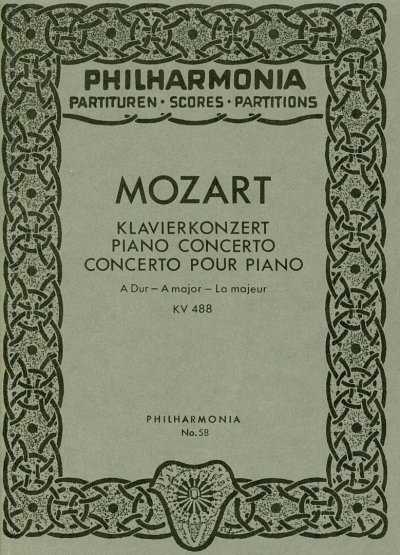 W.A. Mozart: Konzert für Klavier und Orchester  Nr. 23 A-Dur KV 488