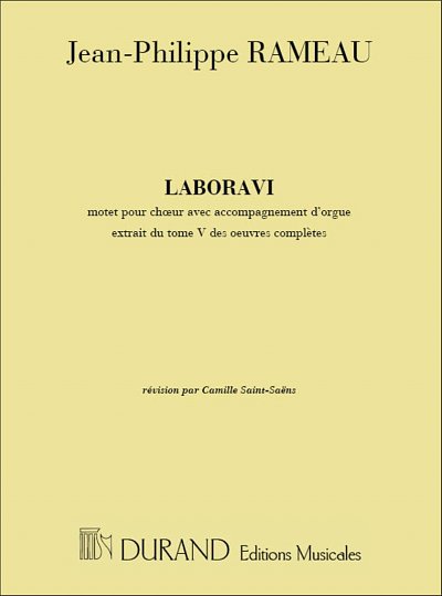 J.-P. Rameau: Laboravi, Motet Pour Choeur Avec, 4Sax (Part.)