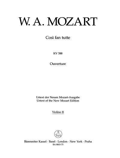 W.A. Mozart: Così fan tutte KV 588, Sinfo (Vl2)