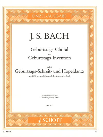 J.S. Bach: Geburtstags-Choral und Geburtstags-Inventio, Klav