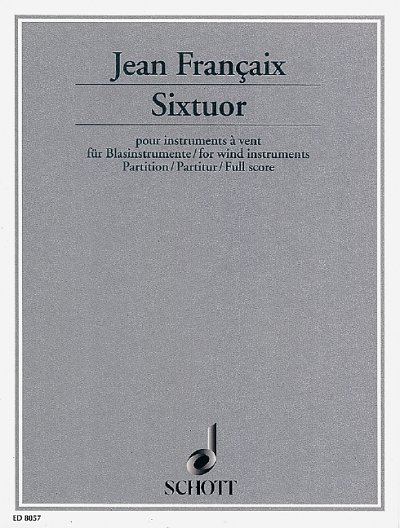 J. Françaix: Sixtuor  (Part.)