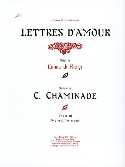 C. Chaminade: Lettres D'Amour N°1 (KA)