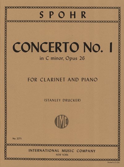 Concerto N. 1 Do M. Op. 26 (Drucker) (Bu)