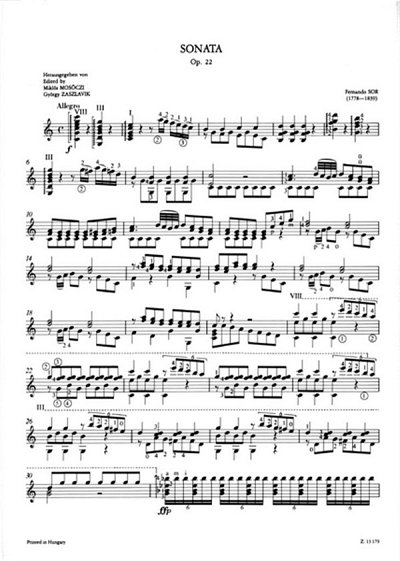 F. Sor: Sonate C-Dur op. 22, Git