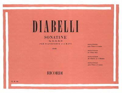 A. Diabelli: 5 Sonatine Op.24, 54, 58, 60, Klav4m (Sppa)