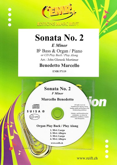 B. Marcello: Sonata No. 2, TbBKlv/Org (+CD)