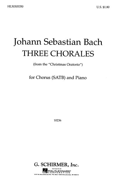 J.S. Bach: 3 Chorales From Christmas Oratori, GchKlav (Chpa)