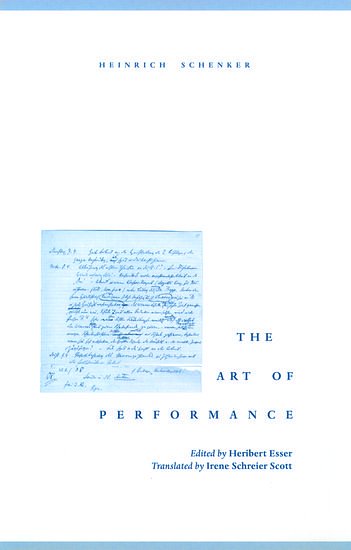 H. Schenker: The Art of Performance
