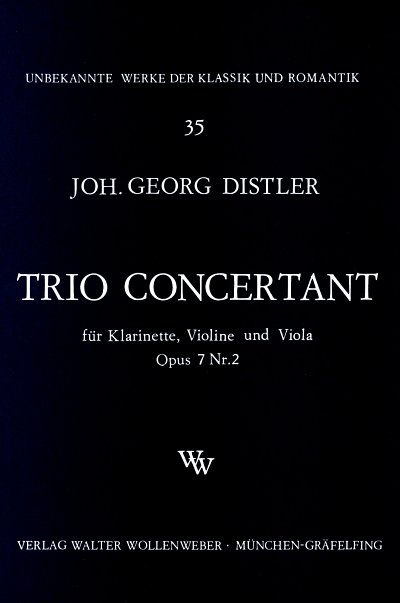 Distler Johann Georg: Trio Concertant Op 7/2
