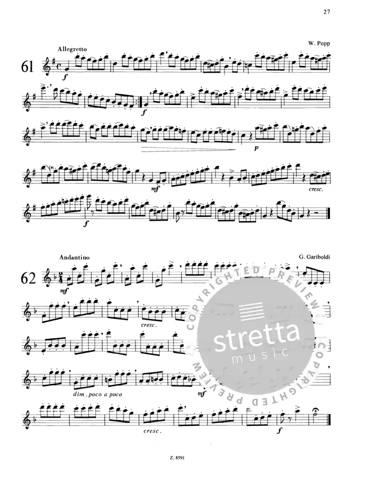 V. Bántai: Ausgewählte Etüden für Flöte 1, Fl (3)