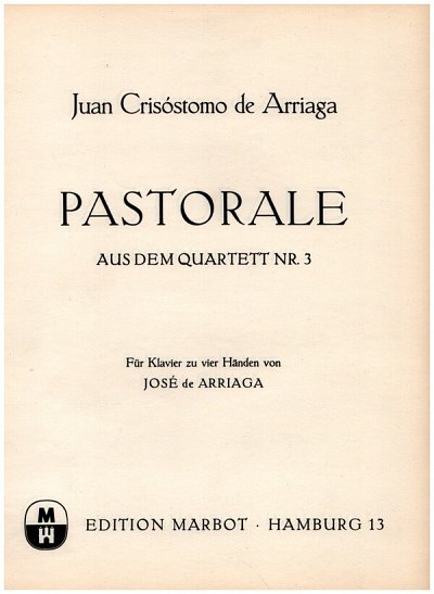 J.C. de Arriaga: Pastorale aus dem Quartett Nr.3, Klav4m