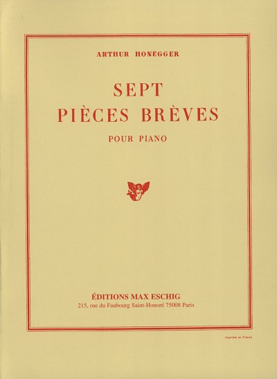 A. Honegger: 7 Pieces Breves Piano, Klav