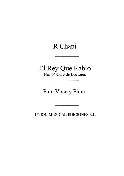 Coro De Doctores From El Rey Que Rabio (Bu)