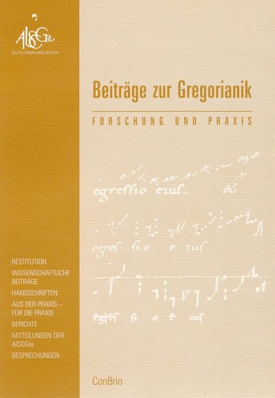 Beiträge zur Gregorianik - Sonderband 1 (Bu)