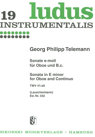 G.P. Telemann: Sonate für Oboe und B.c. e-moll TWV 41:e6