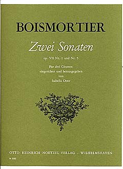 J.B. de Boismortier: Zwei Sonaten  für 3 Gitarren op. 7 Nr. 1 und Nr. 5