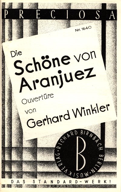 Winkler Gerhard: Die Schoene Von Aranjuez - Ouvertuere Preci