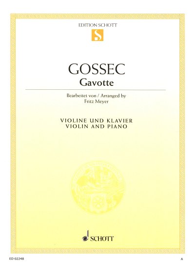 Gossec, François-Joseph y otros.: Gavotte