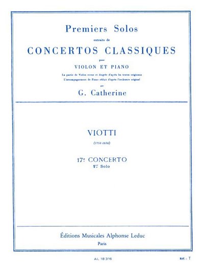 G.B. Viotti: Premiers Solos Concertos Cla, VlKlav (KlavpaSt)