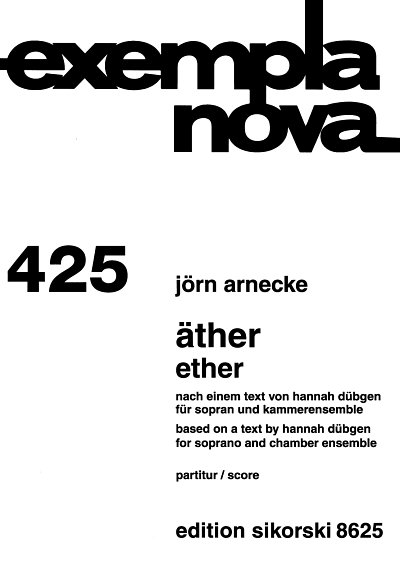 J. Arnecke: Aether Nach Einem Text Von Hannah Duebgen Exempl