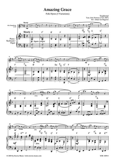 DL: Amazing Grace Folk Hymn (4 Variations)