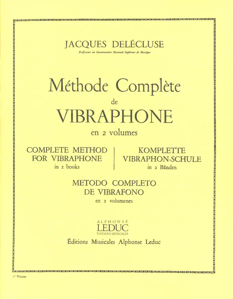 J. Delécluse: Komplette Vibraphon-Schule 1, Vib (0)