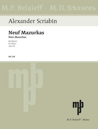 A. Scriabine et al.: Neuf Mazurkas