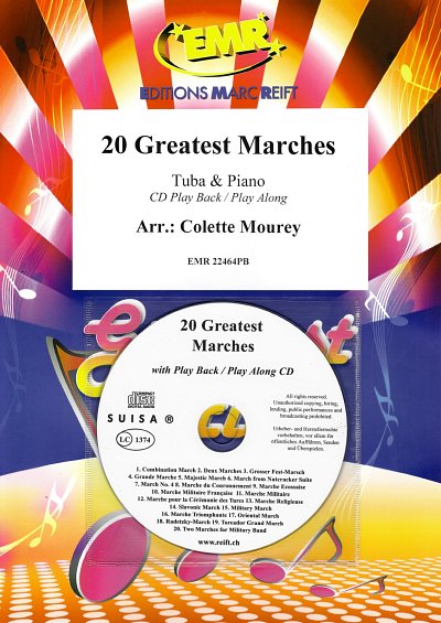 C. Mourey: 20 Greatest Marches, TbKlav (+CD)