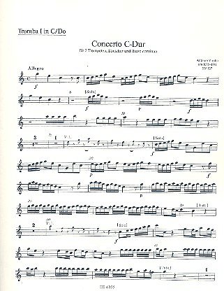 A. Vivaldi: Concerto  C-Dur op. 46/1 RV 537/PV 75, 2TrpStrBC