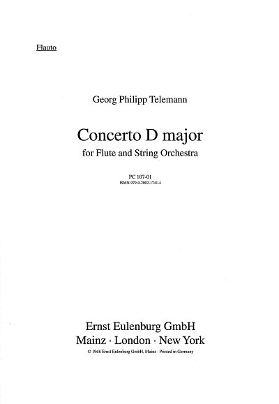 G.P. Telemann: Konzert  D-Dur, FlStrBc