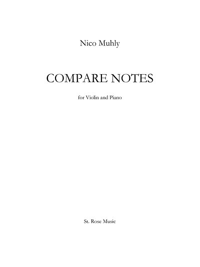 N. Muhly: Compare Notes, VlKlav (Bu)
