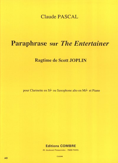 C. Pascal: Paraphrase sur the Entertainer de S. Joplin (Bu)
