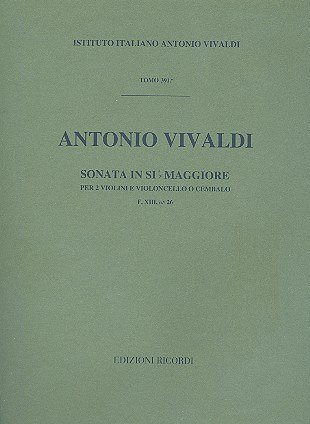 A. Vivaldi: Sonata per 2 violini e BC in Si Bem. Rv  (Part.)
