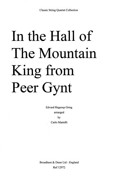 E. Grieg: In the Hall of the Mountain King , 2VlVaVc (Part.)