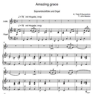 DL: (Traditional): Amazing Grace, BflOrg (Par2St)