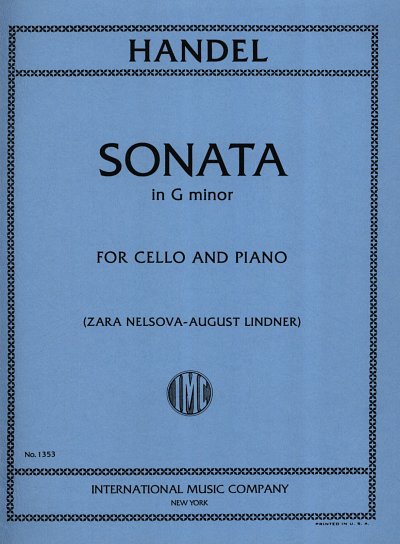 G.F. Handel: Sonata In G Minor (Lindner Nelsova)