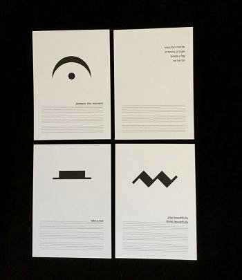 Set mit 4 Postkarten - Musiksymbole (Postkarten4)