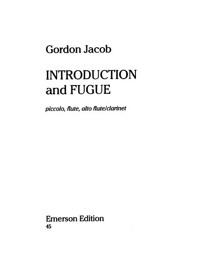 Introduction & Fugue