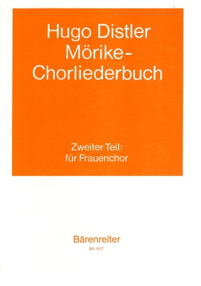 AQ: H. Distler: Mörike-Chorliederbuch, Teil 2 op.  (B-Ware)