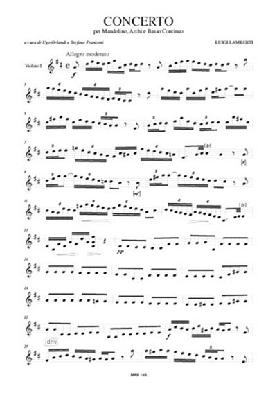 L. Luigi: Concerto in D major, MandStrBc (Stsatz)