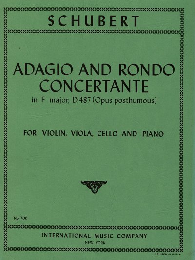 F. Schubert: Adagio E Rondo' Fa Op. Post.