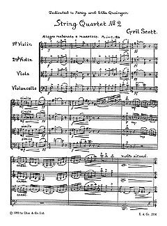 C. Scott: String Quartet No. 2, 2VlVaVc (Part.)