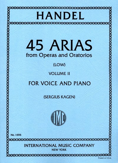 G.F. Händel: 45 Arias From Operas And Oratorios - Volum (Bu)