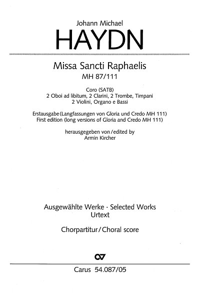 M. Haydn: Missa Sancti Raphaelis MH 87, GchOrch (Chpa)