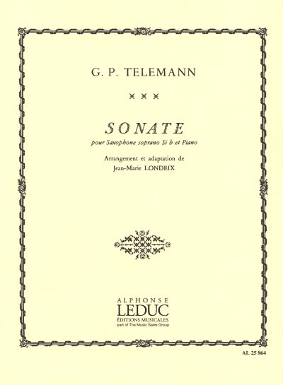 G.P. Telemann: Sonata For Soprano Saxophone And Piano (Bu)