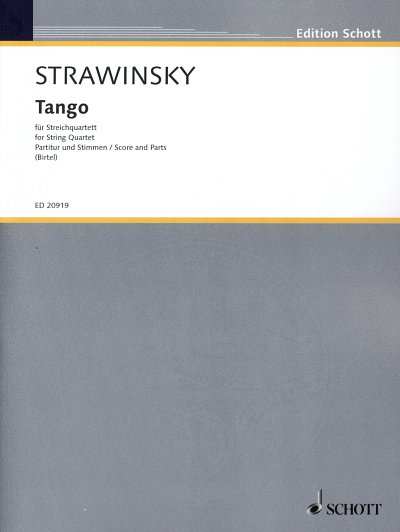 I. Strawinsky: Tango , 2VlVaVc (Pa+St)