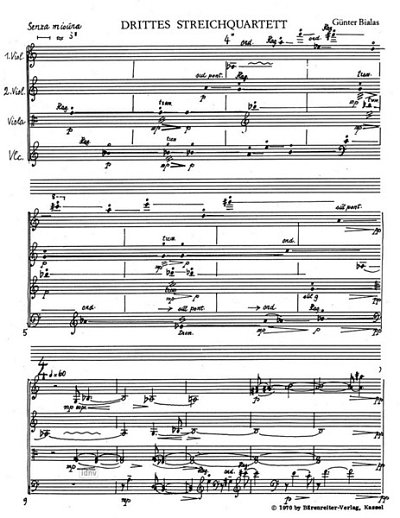 G. Bialas: Streichquartett III (1969)